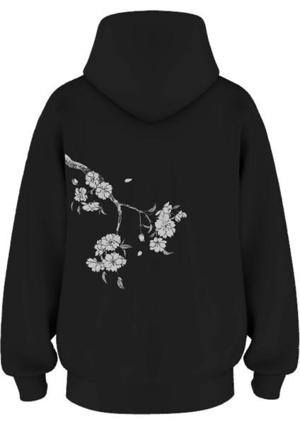 Oversize 'flowers Of Spring' Baskılı Kapşonlu Hoodie Sweatshirt fiyatları