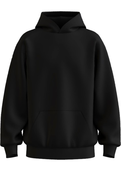 Oversize 'bear' Baskılı Kapşonlu Hoodie Sweatshirt