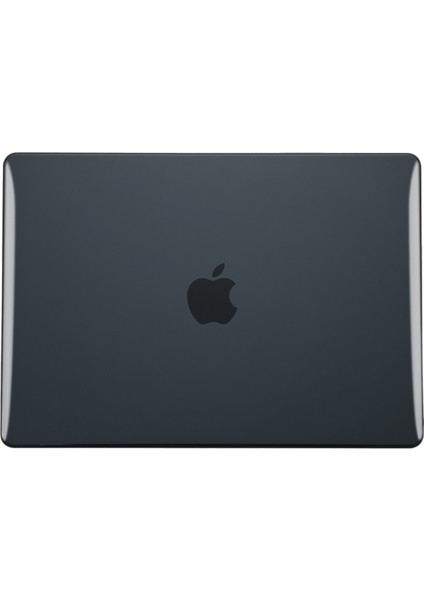 - Macbook 15' Air M2 2024 A2941 - Alt ve Üst Koruyucu Msoft Kristal Kapak - Siyah