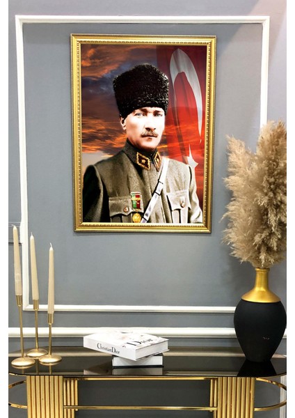 Dekoratif Modern Desenli Çerçeveli Kumaş Baskı Tablo 50x70cm fiyatları