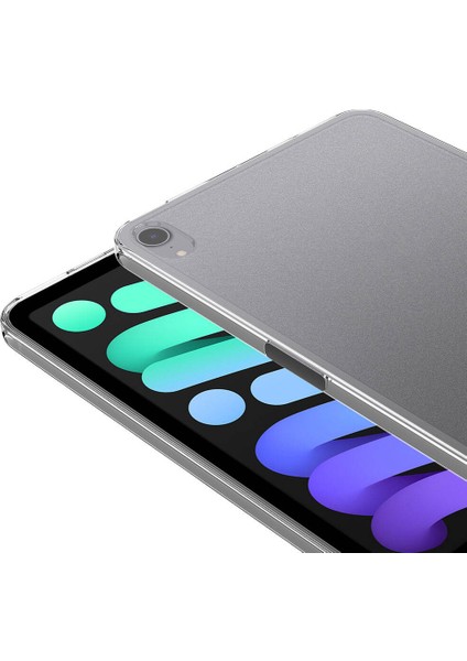 - iPad Mini 6.nesil 8.3.inç 2021 A2567-A2568-A2569 - Kılıf Süper Silikon Kapak - Şeffaf