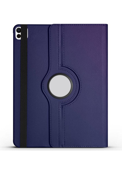 iPad Pro 13 M4 2024 A2925-A2926-A3007 Yatay Dikey Dönen Standlı Kılıf - Lacivert