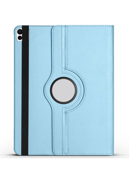 iPad Pro 13 M4 2024 A2925-A2926-A3007 Yatay Dikey Dönen Standlı Kılıf - Lacivert