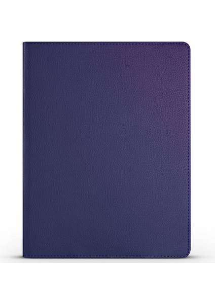 iPad Pro 13 M4 2024 A2925-A2926-A3007 Yatay Dikey Dönen Standlı Kılıf - Lacivert