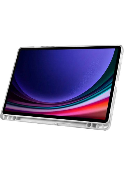 Samsung Galaxy Tab S9 Fe 10.9.inç SM-X510 - Kılıf Kalem Bölmeli Standlı Tri Folding Kılıf - Mor