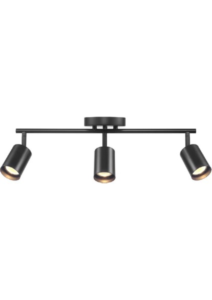 Modern LED Spot,led Avize Siyah Metal Gövde 3 x GU10 5W 3000K 360DERECE Hareketli Başlık Spot