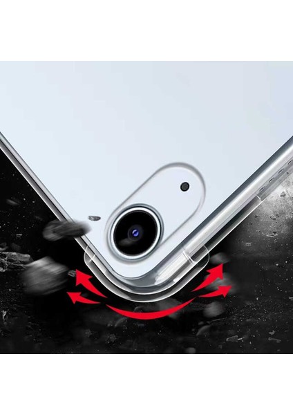 iPad 10.Nesil 10.9.İnç 2022 A2696-A2757-A2777-A3162 Köşe Korumalı Anti Shock Silikon Kapak - Şeffaf