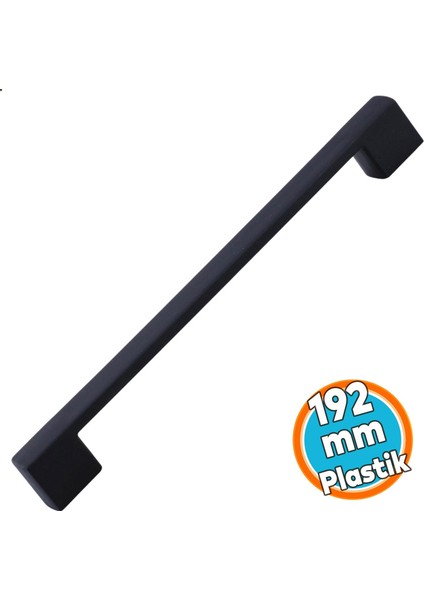 Kulp Siyah Mobilya Çekmece Mutfak Dolap Dolabı Kulpu Kulbu Kulpları 192 mm (Sert Plastik)