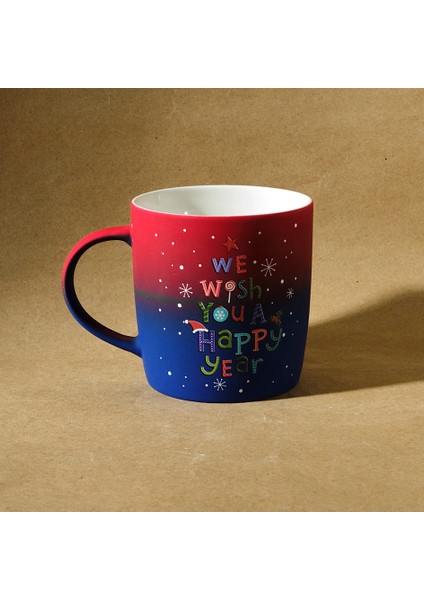 New Year Yılbaşı Soft Touch Kupa 350 ml Kırmızı modelleri