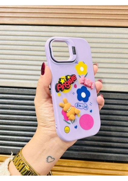 Iphone 11 Uyumlu Stantlı Sweet Mor Silikon Telefon Kılıfı fiyatları