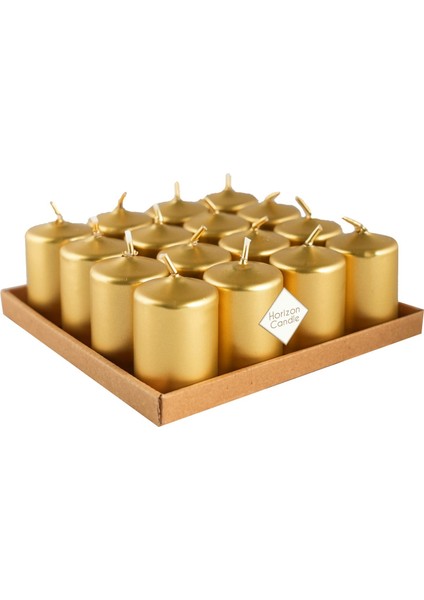 Bar Mum Kısa 3,5 x 5 cm Metalik Altın Renk Kokusuz Home Deco 1 Adet