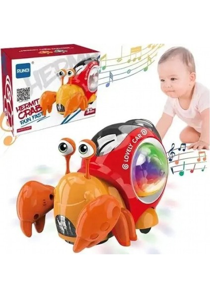 Bebeğinizin Dünyasını Renklendirecek: Pilli Müzikli Yengeç!