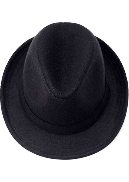 Çocuk Boy Siyah Kumaş Fötr Şapka Gösteri Şapkası Michael Jackson Şapkası 54 No fiyatları