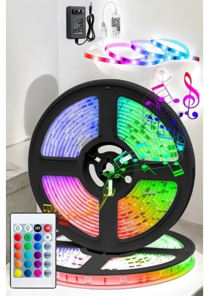 LED Işık 5 Metre Şerit LED Rgb Işıklı