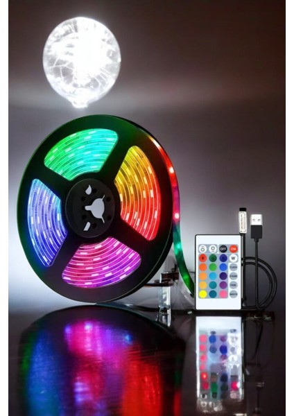 Smart Şerit LED - Tv Arkası - Renkli - Kumandalı 10 Metre