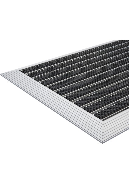 - Ultra Mat Fırça Fitilli Alüminyum Paspas - 60x90cm - Siyah