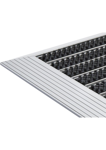 - Ultra Mat Fırça Fitilli Alüminyum Paspas - 60x90cm - Siyah