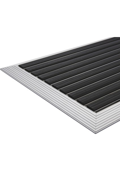 - Ultra Mat Kauçuk Fitilli Alüminyum Paspas - 40x60cm - Siyah
