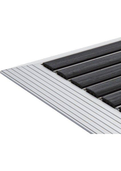 - Ultra Mat Kauçuk Fitilli Alüminyum Paspas - 40x60cm - Siyah