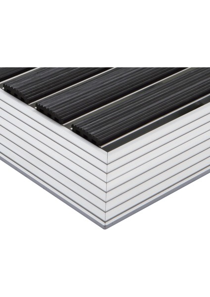 - Ultra Mat Kauçuk Fitilli Alüminyum Paspas - 40x60cm - Siyah