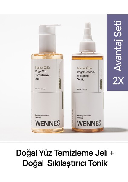 | Doğal Yüz Temizleme Jeli | Doğal Tonik Avantajlı Set + Çay Ağacı, Ihlamur Özü