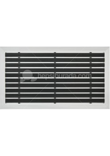 - Ultra Mat Kauçuk Fitilli Alüminyum Paspas - 48x80cm - Siyah