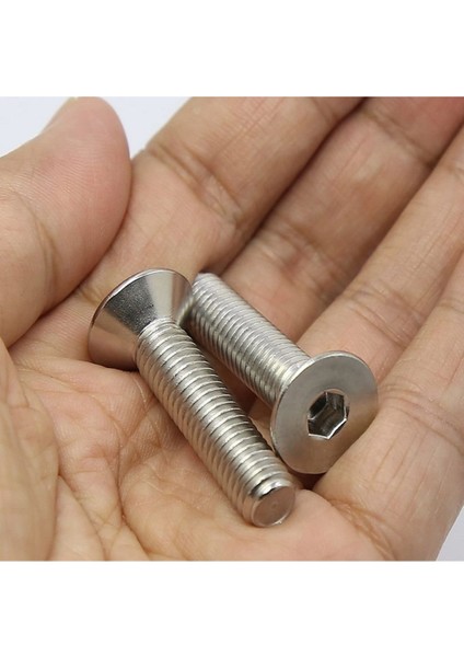 Havşa Başlı Inox Imbus 10.9 Dın 7991 A2 Paslanmaz Çelik Civata M5X12 mm 20 Adet