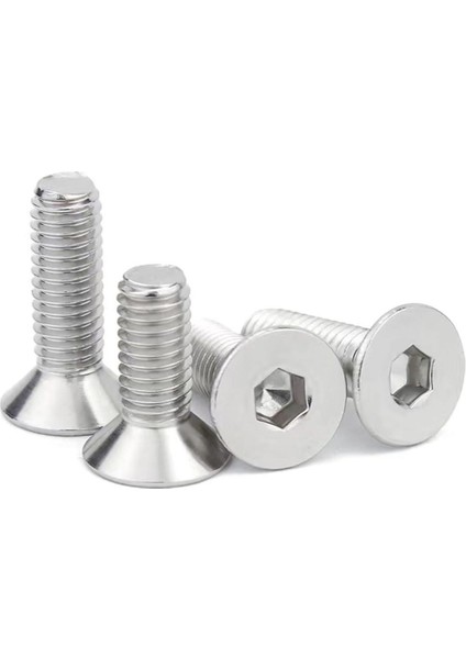 Havşa Başlı Inox Imbus 10.9 Dın 7991 A2 Paslanmaz Çelik Civata M5X35 mm 50 Adet