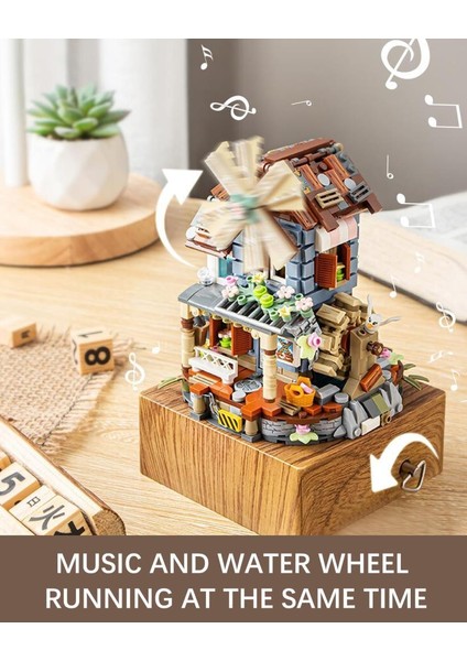 Klasik Yel Değirmeni Evi Müzik Kutusu
