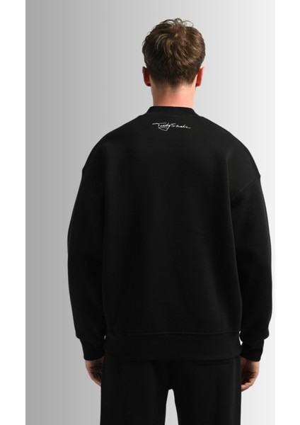 Oversize Siyah Sweatshirt