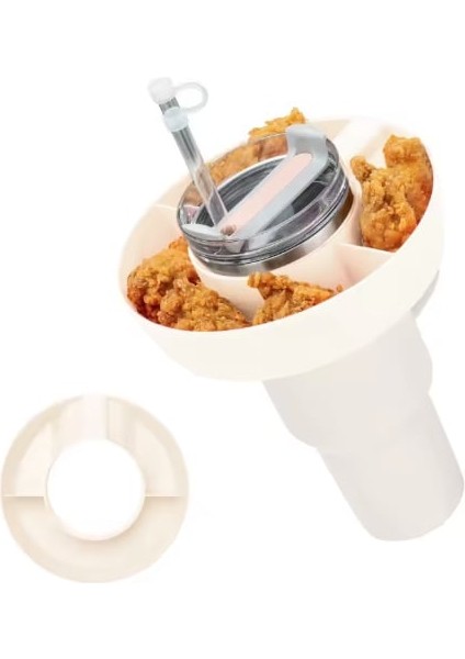 40 Oz Saplı Atıştırmalık Kasesi, Yeniden Kullanılabilir Silikon Termos Aksesuar (Yurt Dışından)