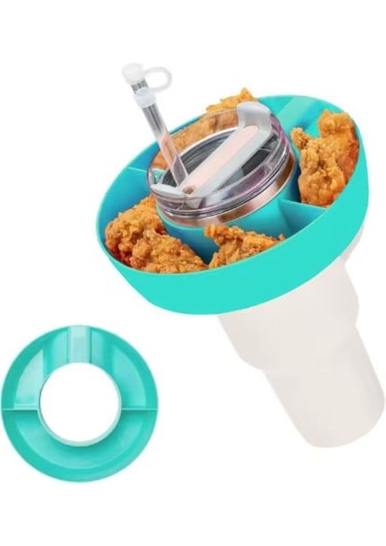 40 Oz Saplı Atıştırmalık Kasesi, Yeniden Kullanılabilir Silikon Termos Aksesuar (Yurt Dışından)