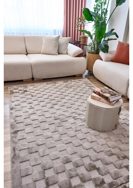 Apex Orion 4212 Kahverengi Kabartmalı Modern Makine Halısı