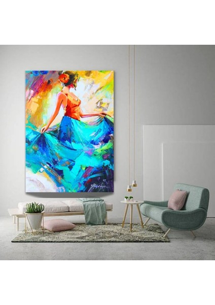 Figür Dans El Yapımı Yağlı Boya Tablo 85X115CM