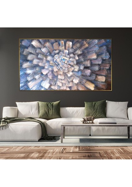Soyut Kabartma El Yapımı Yağlı Boya Tablo 100X65CM