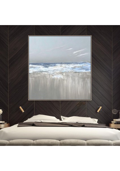 Ufuk Soyut El Yapımı Yağlı Boya Tablo 94X94CM