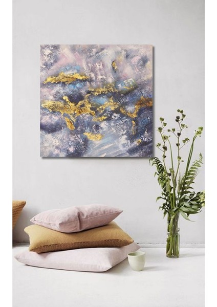 Soyut Gold El Yapımı Yağlı Boya Tablo 84X84CM fiyatları