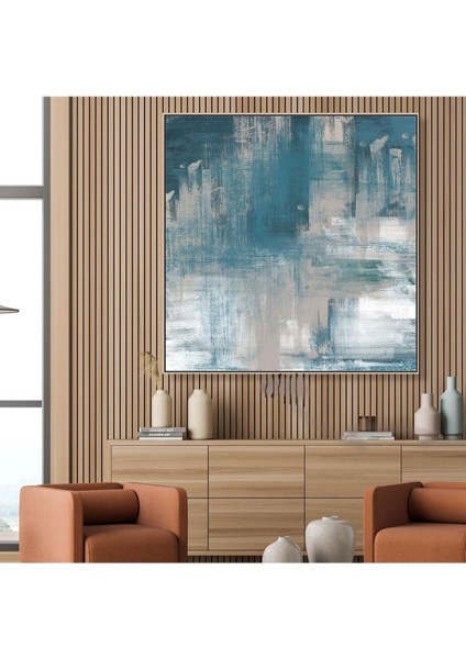 Soyut El Yapımı Yağlı Boya Tablo 95X95CM