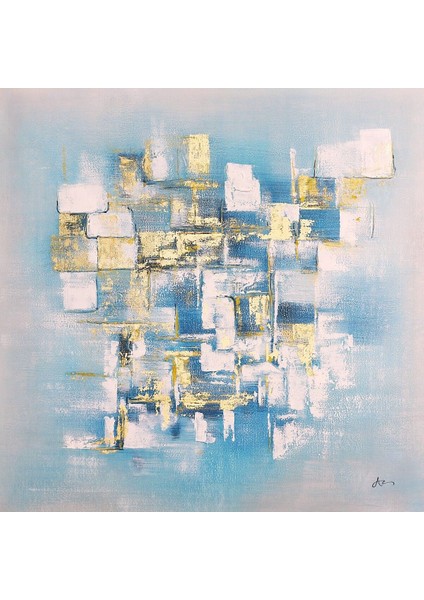 Soyut El Yapımı Yağlı Boya Tablo 105X105CM modelleri