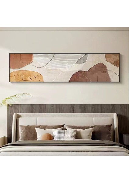 Yatak Odası Soyut El Yapımı Yağlı Boya Tablo 165X64CM
