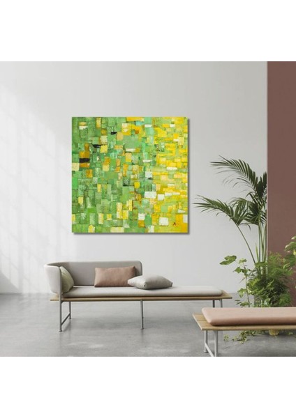Soyut Büyük Boy El Yapımı Yağlı Boya Tablo 95X95CM