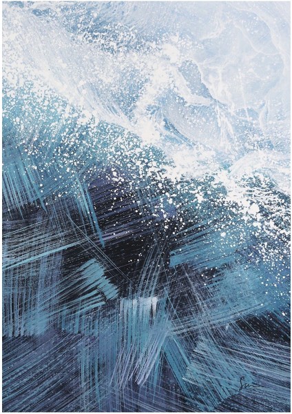 Soyut Deniz El Yapımı Yağlı Boya Tablo 75X101CM modelleri