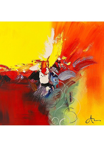 Soyut El Yapımı Yağlı Boya Tablo 86X86CM modelleri