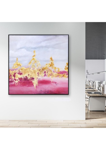 Soyut El Yapımı Yağlı Boya Tablo 85X85CM modelleri