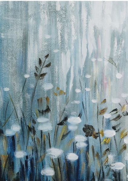 Soyut Çiçek El Yapımı Yağlı Boya Tablo 65X85CM fiyatları