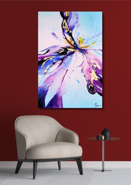 Soyut El Yapımı Yağlı Boya Tablo 75X103CM