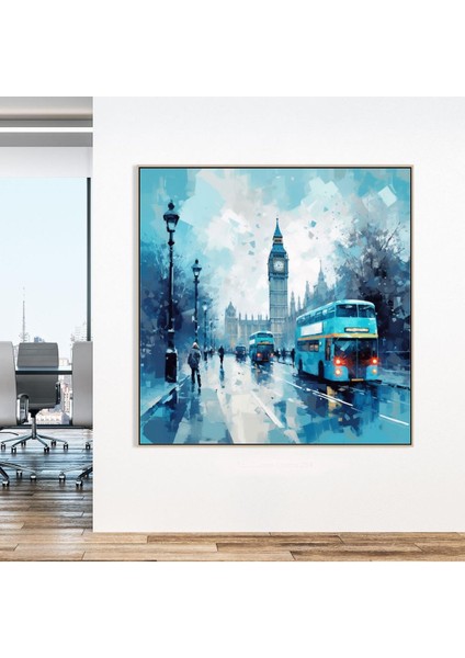 Manzara Şehir El Yapımı Yağlı Boya Tablo 96X95CM fiyatları