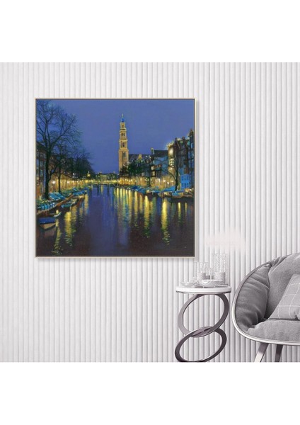 Şehir El Yapımı Yağlı Boya Tablo 76X77CM fiyatları