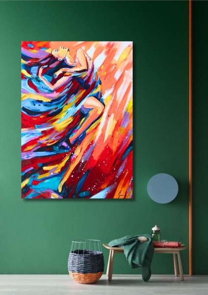 Nü Soyut El Yapımı Yağlı Boya Tablo 65X85CM