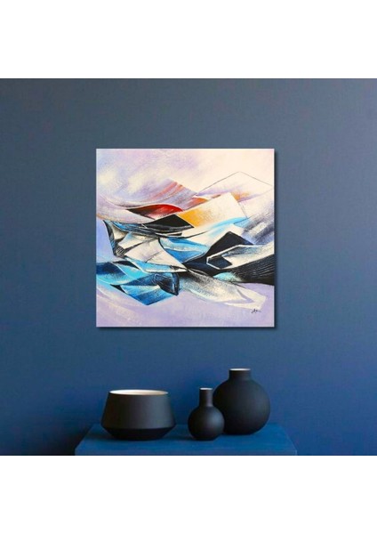 Soyut El Yapımı Yağlı Boya Tablo 95X95CM